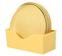 Toddmomy 8pièces Set De Assiettes pour Chats Gammelles Inclinées Plastique Jaune Nourriture Et Eau pour Petits Animaux Confort Optimisé pour Chats