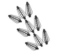 Toddmomy 9 Pièces Cage à Appâts pour Carpe Mangeoire Extérieure Détachable Cuivre Électrolytique Ressort Accessoire Portable pour Au Lancer