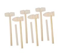 Toddmomy 9 Pièces Marteaux Bois pour Garçon Fille Jouets Maillets Solides et Lisses Coffret DIY Créatif et pour Frapper Gâteaux et Développer Les Compétences Manuelles et Filles