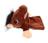 Toddmomy à Main Peluche de Cheval avec Bouche Mobile pour Enseignement et Jeu Imaginatif pour et Fêtes de Noël pour Garçon Fille