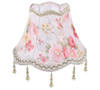 Toddmomy Abat-jour pour Lampe E27 en Tissu et Fer, Style Rétro Classique avec Franges, Solide, Idéal pour Lampe de Table dans un Intérieur Maison