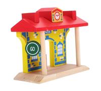 Toddmomy Accessoires Bois pour Train Station Tunnel et Barrières Réalistes pour Jeu Éducatif Construction pour Garçons et Filles