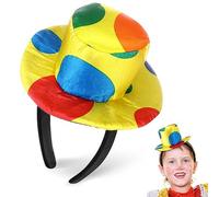 Toddmomy Accessoires de bouffon - Chapeau de cirque - Chapeau haut de forme - Bandeau pour homme - Chapeau rouge pour homme - Bandeau de carnaval - Chapeau de bouffon - Chapeau de bouffon - Nœud