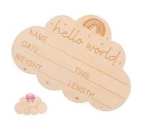 Toddmomy Accessoires D'étape De Croissance Genre Venir Idée Nom Bonjour Oh Naissance Bébés Nursery Article Bientôt Mener Accueillir Bébé Ici En Bois