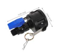Toddmomy Adaptateur pour Réservoir avec Valve à Bille Plastique Femelle à Vanne Arrêt Résistante Aux Intempéries pour Tuyau Arrosage Extérieur et Jardinage