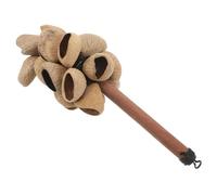 Toddmomy African Rhythmic Shaker Maracas With Wooden Handle Lightweight Plant Fruit Percussion Instrument For Dance Cultural Music Performances