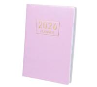 Toddmomy Agenda Mensuel 2026 A7 Mini Format avec Couverture Pu Rose, Reliure Solide et Écriture Fluide, Design Compact pour Présents D'anniversaire ou Nouvelle Année