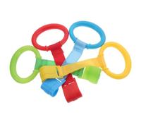 Toddmomy Anneaux de Traction pour Bébé 4 Pcs Accessoires D’apprentissage Debout Anneaux de Sécurité en Plastique Résistant Légers et Colorés pour Motricité et Éveil Bébé Usage Intérieur