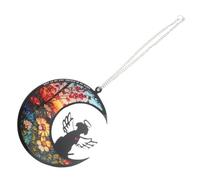 Toddmomy Attrape-Soleil Commémoratif pour Chien Décoration De Fenêtre avec Motif Lune Souvenir pour Amoureux des Animaux Suspension Facile