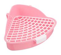 Toddmomy Bac à Litière pour Lapin Triangulaire d'angle, Plastique Rose | Gain de Place dans L'enclos Intérieur, Aide au Maintien Propre, pour Lapins et Rats, Usage Maison