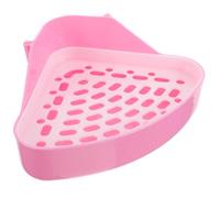 Toddmomy Bac à Litière Triangulaire en Plastique pour Petits Animaux Contrôle des Odeurs et Étanche, pour Lapins et Hamsters Jardins ou Parcs