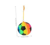 Toddmomy Balle de Football Gonflable avec Corde à Ressort et Poignée et Portable pour Garçon Fille pour Jeux Extérieurs Plage et Jardin pour Tout Petits et Préscolaires