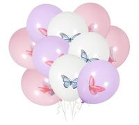 Toddmomy Ballons en Latex Imprimés et Fleurs 18 Pcs 30 Cm Décorations Colorées pour Fête Anniversaire Enterrement Vie Jeune Fille Déco Festive Joyeuse