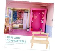 Toddmomy Banc Miniature Pin Naturel Décoratif Chaise de Porche Miniature pour Décoration Intérieur et Accessoires Photo Meuble Écologique pour Chambre et Maquette