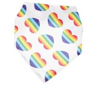 Toddmomy Bandana pour Chien Et Chat Triangle Écharpe Lavable De Fête pour Animaux De Compagnie Motif Arc-Ciel