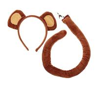 Toddmomy Bandeau De Singe Accessoires Accessoire De D'Animal Pour Tout-Petit Oreilles Et De Singe Costume De Singe Oreille De Singe Cerceau De Cheveux Jungle