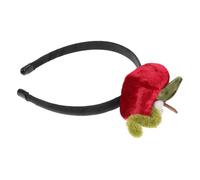Toddmomy Bandeau Velours Rétro Pomme Rouge Accessoire Cheveux Fruit Simulé et Confortable Décoration Noël et Fêtes Festives