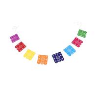 Toddmomy Bannière Mexicaine Feutre Carré pour Décoration Murale Festive Guirlande Colorée pour Carnaval Fête des Morts et
