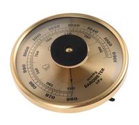Toddmomy Baromètre Mural Analogique Ajustable Métal Thermomètre et Hygromètre Intégré pour Intérieur Mesure Précise Pression Atmosphérique Bureau et Maison