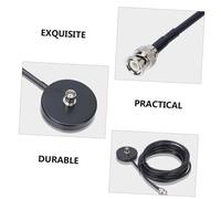 Toddmomy Base magnétique antenne coaxiale avec câble mâle-Femelle connecteur Support Stable pour Radio Mobile et véhicule Montage Facile sans Outil