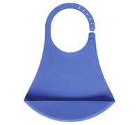 Toddmomy Bavoir en Silicone Bleu Protection Repas pour Personnes Âgées | Imperméable, Réglable Ramasse-miettes, Usage Quotidien au Moment des Repas