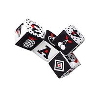 Toddmomy Blocs Cubes Jouet Éducatif Bébé Noir Et Blanc 8 Cm Développement Sensoriel Motricité Fine Jouet De Bain pour Tout-Petit 4 Pièces Ensemble