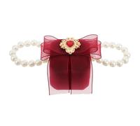 Toddmomy Boîte à bagues pour Chien avec Collier nœud Rouge foncé S Accessoire léger et élastique pour Mariage fiançailles et cérémonie Animale