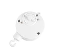 Toddmomy Boîte à Musique Garçon Fille avec Cloche Mobile pour Lit Mécanisme à Ressort avec Crochet Rotatif Pause Musicale Support DIY Blanc