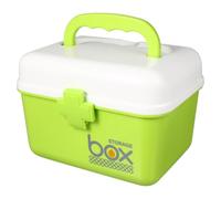 Toddmomy Boîte à Pharmacie Portable en Plastique Vert à Double Couche, Grosse Capacité, Trousse de Premiers Secours Multifonction pour Rangement et Organisation des Remède