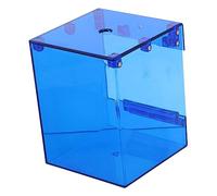 Toddmomy Boîte Bain Oiseaux Bain d'oiseaux Bac de Bain Transparent pour Perroquet Bain d'oiseau en béton Fontaine Lapin Cintre Bain d'oiseau Perruche Fournitures de Perroquet Acrylique Blue