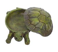 Toddmomy Boîte Clé Extérieure Dissimulée Forme Tortue Réaliste Cache-clés Faux Rocher pour Jardin Rangement Sécurisé et Décoratif Facile Accès pour Clés et Petits Objets