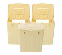 Toddmomy Boîte de Nidification pour Oiseaux en Plastique Beige 3pcs, Maison D'incubation Suspendue pour Perroquets et Oiseaux en Jardin ou Maison