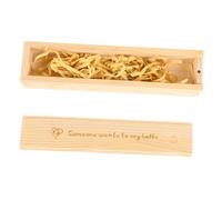 Toddmomy Boîte de Rangement Bois pour Couvercle Coffret Souvenir Naissance Décoratif avec Marque de Pied Idée Cadeau Future Maman pour Annonce et Conservation Précieuse