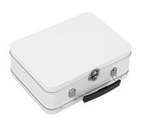 Toddmomy Boîte de Rangement en Fer-Blanc avec Serrure et Poignée Petite Boîte Métallique 75 MM de Hauteur Couvercle à Charnière pour Biscuits Bijoux Présents et Organisation à la