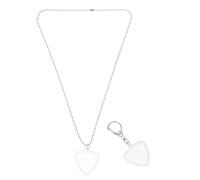 Toddmomy Boîte Porte-médiators Transparente Étui de Rangement pour Médiators de Guitare en Plastique avec Collier Métal Élégant pour Sessions de Jeu Décontractées