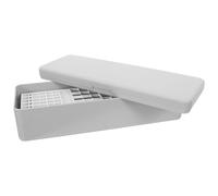 Toddmomy Boîtier de Rangement pour Piles AA, AAA et Bouton, Boîtes de Stockage Robustes en Plastique Gris, Étui Double Couche Compartiments Sécurisés, pour Camping-Car, Bateau et Remorque