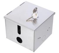 Toddmomy Boîtier Électrique Extérieur Acier Inoxydable avec Serrure Antivol Boîtier Étanche pour Prise Simple Protection Résistante Aux Intempéries pour Rues Parcs Écoles et Zones