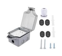 Toddmomy Boîtier Électrique Extérieur Étanche avec Couvercle Transparent Résistant Aux Impacts Protection Prise Isolant pour Usage Extérieur et Intérieur