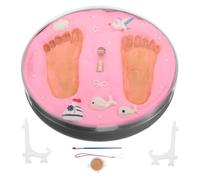Toddmomy boue de main de bébé de bébé bébé de naissance personnalise kit mains et sans encre kit d'ornement de bricolage fer rose