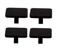 Toddmomy Boutons d'Armoire en Aluminium 4 Pièces Noir Mat Poignées Carrées Multifonctionnelles Vis pour Commode Armoire Bibliothèque Tiroir Salle de Bain