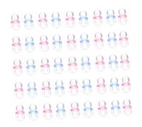 Toddmomy Breloques Sucette Acrylique Transparentes Diy, Mini Porte-tétines pour Baby Shower, 200 Pièces, Légères et Résistantes, Accessoires Confettis pour Fête de Révélation Bébé