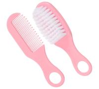 Toddmomy Brosse à Cheveux Bébé Rose Anti-statique en Plastique Douce pour -né Kit de Massage Cheveux Confortable et Facile à Utiliser