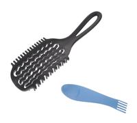 Toddmomy Brosse à Cheveux Stylisante, Peigne Grille à Texture Ondulée, Pp Noir, Courbé, Réduit L'électricité Statique et Sèche Vite, Usage Quotidien et Voyage