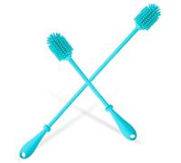 Toddmomy Brosse de Nettoyage de Biberons en Silicone 2 Pièces Réutilisable Long pour Nettoyer Bouteilles D'eau et Contenants à Étroit