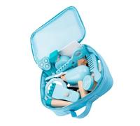 Toddmomy Cabinet De Coiffeur pour Enfants en Bois 22X16X8Cm Kit De Jeu ÉDucatif Portable pour Filles Et GarçOns 3 Ans Et Plus Jouet D'Imitation pour Anniversaires Et FêTes