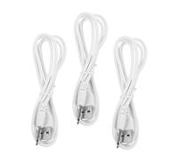 Toddmomy Câble de Recharge USB vers DC Blanc 3pcs Charge Rapide et Matériaux Caoutchouc et Cuivre pour Appareils de Beauté et Masseurs