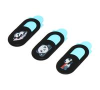 Toddmomy Cache Webcam Coulissant Panda 3 Pièces en Abs Robuste, Couverture de Confidentialité Ultra Fine pour Ordinateur Portable, Tablette et Smartphone, Protection Anti-espionnage