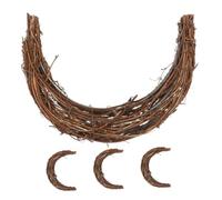 Toddmomy Cadre De Couronne En Rotin Couronne En Rotin Naturel Accessoires Décoratifs Pour La Maison Attrait Saisonnier