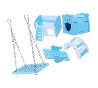 Toddmomy Cage à Hamster Maison Jouet Escalade Pont Arc Balançoire Fournitures pour Cage à Hamster