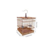 Toddmomy Cage à Oiseaux Rectangulaire Carbonisé pour Chardonnerets et Zosterops Habitat Portable et Élégant pour Intérieur et Balcon et Naturel